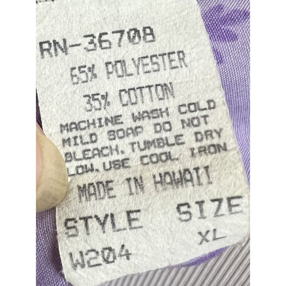 Shannon Marie Hawaii Dress XL USA Luau Vintage Aloha Puff Sleeve Ruffle Hem Neck - Picture 7 of 9